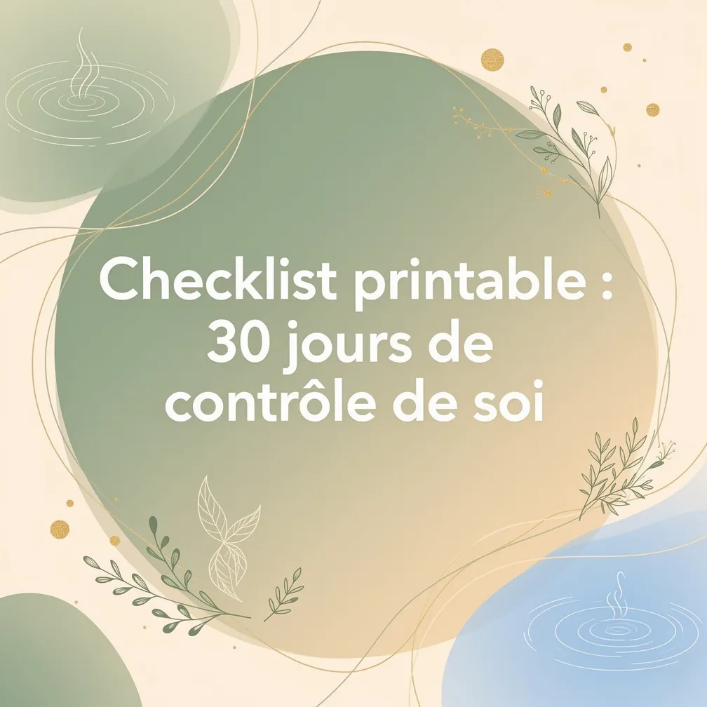 Checklist printable : 30 jours de contrôle de soi
