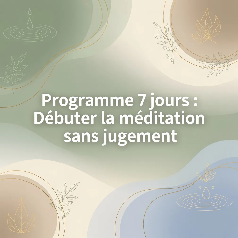 Programme 7 jours : Débuter la méditation sans jugement